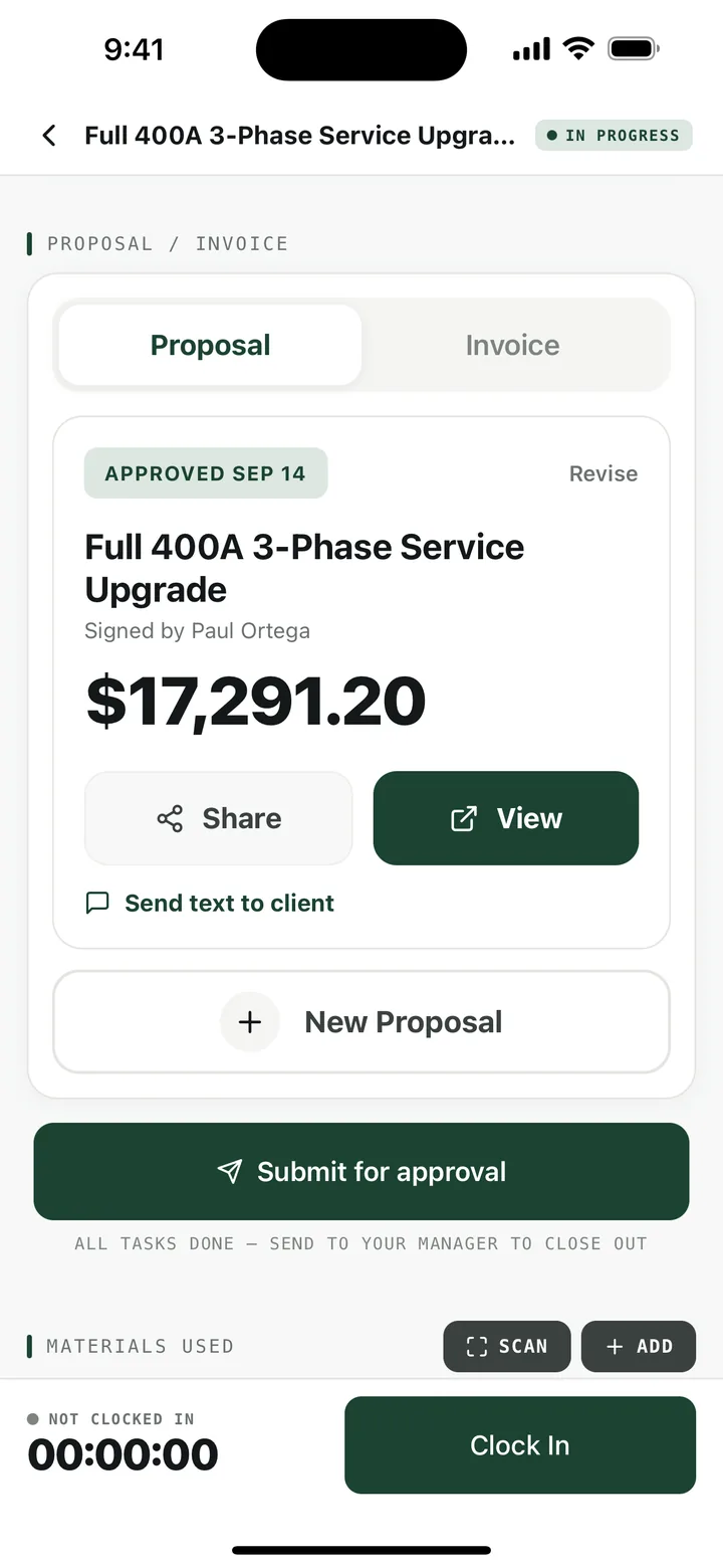 Proposals clients sign online